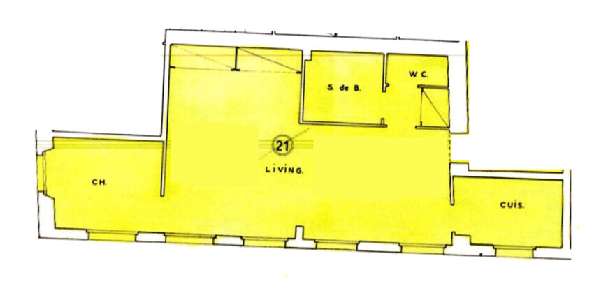 Louvre-Rivoli, Appartement 2 Pièces 42 m², à Rénover
