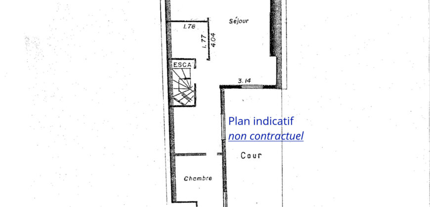 Montorgueil, Appartement 2-3 Pièces 44 m², à Rafraichir