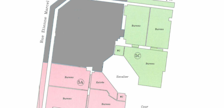 Etienne Marcel – 2 Bureaux 104 m², Divisible
