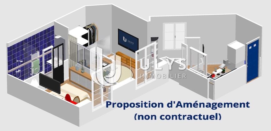 Maubert-Mutualité – Studio 29 m², à Rafraichir