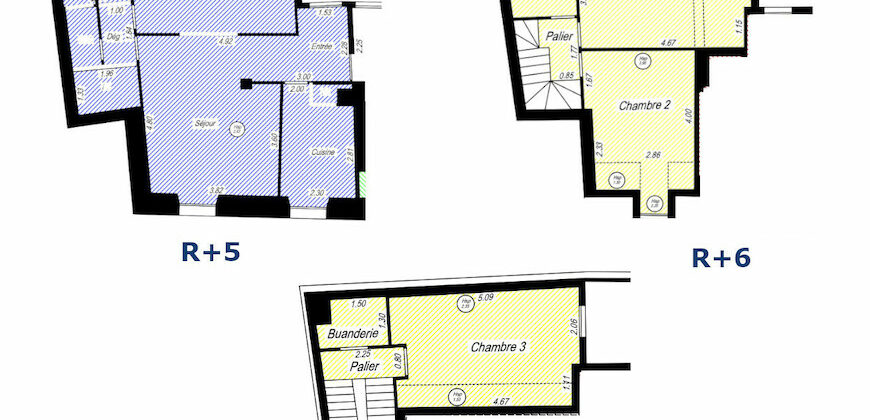 Hotel de Ville – Triplex 5 Pièces 106 m² à Rafraichir