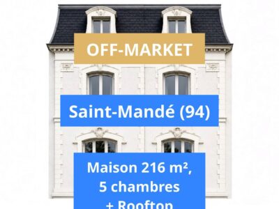 Protégé : Saint-Mandé – Maison de ville 7 Pièces 216 m²